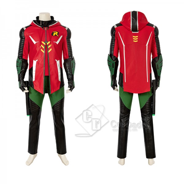 Batman Gotham Knights Red Robin Cosplay Costume Halloween Superhero Outfit