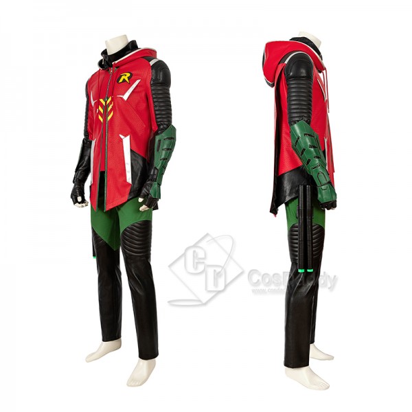 Batman Gotham Knights Red Robin Cosplay Costume Halloween Superhero Outfit