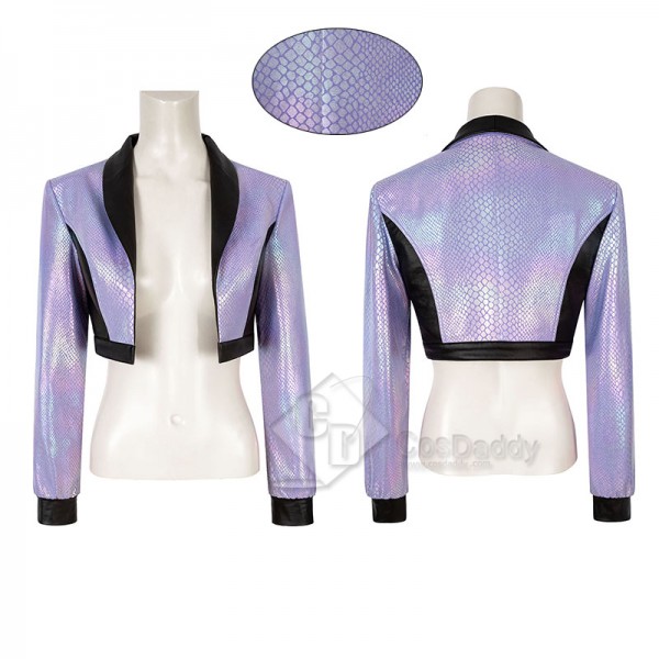 LOL KDA Evelynn Cosplay Costume Purple Sexy Women Uniform Bra Coat Skirt