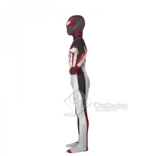 Marvel 2021 Spider-Man Miles Morales ps5 Cosplay Costume TRACK ZenTai Bodysuit White Jumpsuit