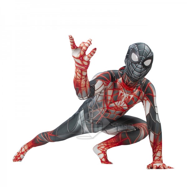 Marvel 2021 Spiderman Miles Morales PS5 Cosplay Costume Programmable Matter Suit