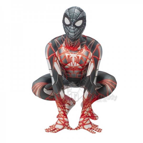 Marvel 2021 Spiderman Miles Morales PS5 Cosplay Costume Programmable Matter Suit