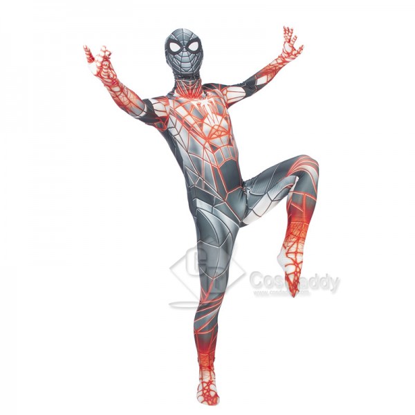 Marvel 2021 Spiderman Miles Morales PS5 Cosplay Costume Programmable Matter Suit