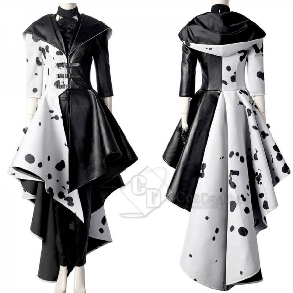 CosDaddy 2021 Cruella De Vil Emma Stone Cruella Halloween Cosplay Suit Costumes