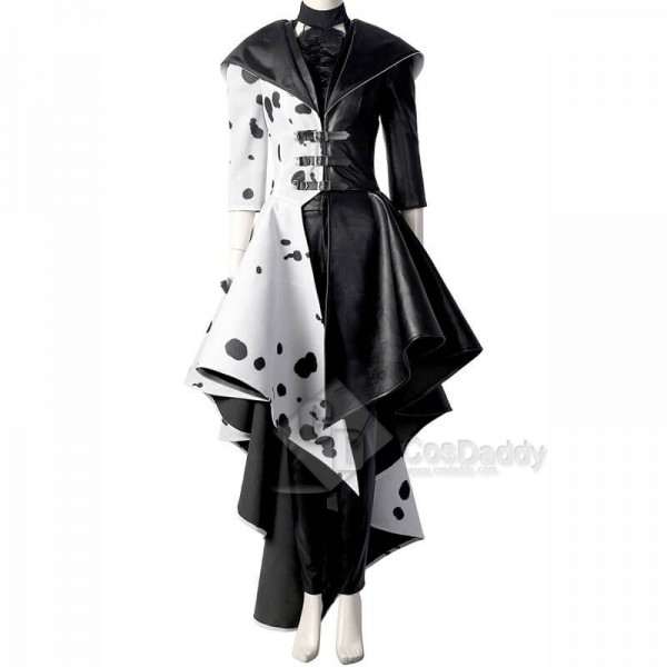 CosDaddy 2021 Cruella De Vil Emma Stone Cruella Halloween Cosplay Suit Costumes