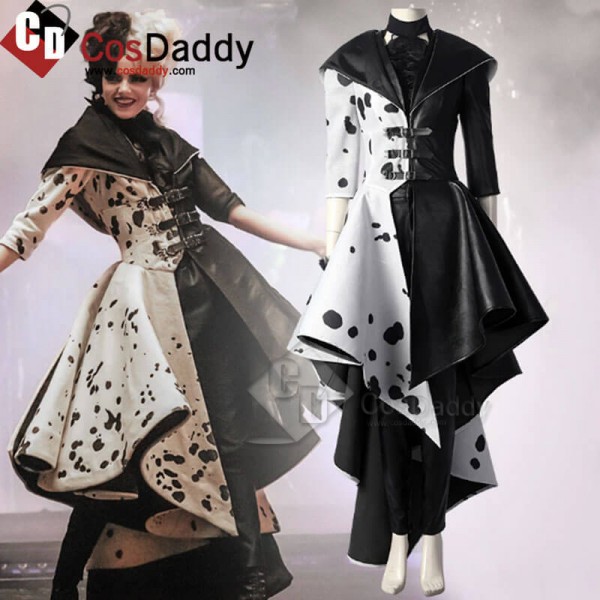 CosDaddy 2021 Cruella De Vil Emma Stone Cruella Halloween Cosplay Suit Costumes