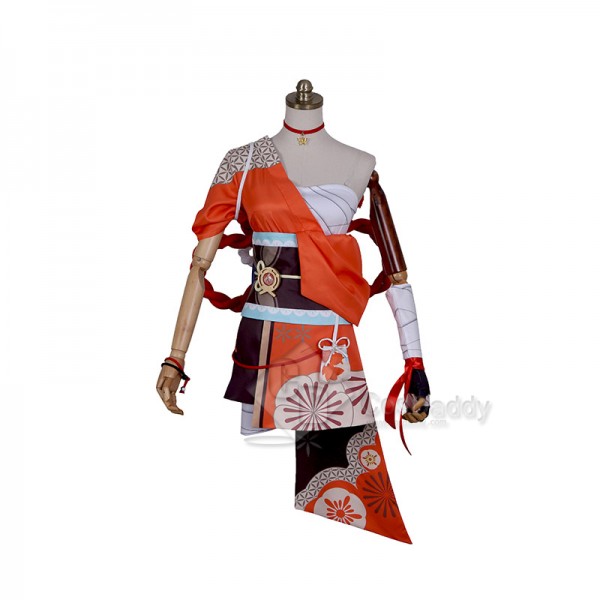 Genshin Impact Yoimiya Xiaogong Cosplay Costume Game Kimono Halloween Carnival Uniform