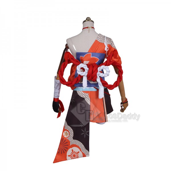 Genshin Impact Yoimiya Xiaogong Cosplay Costume Game Kimono Halloween Carnival Uniform