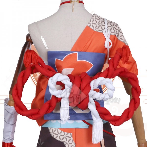 Genshin Impact Yoimiya Xiaogong Cosplay Costume Game Kimono Halloween Carnival Uniform