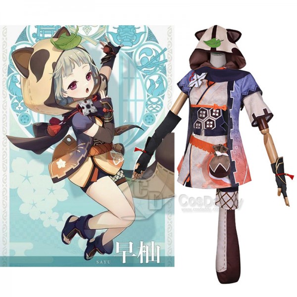 Genshin Impact Zaoyou Cosplay Costume Game Character Uniform With Tail