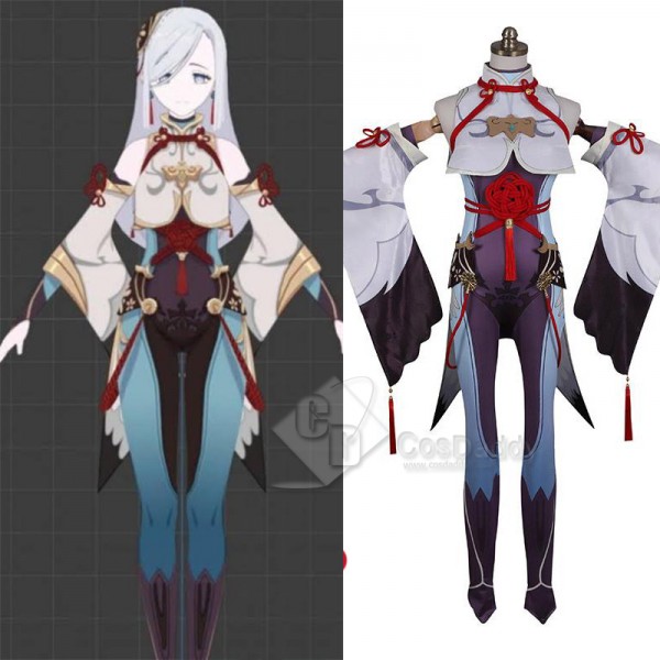 Genshin Impact Crane Cosplay Costume Game Suit Hal...