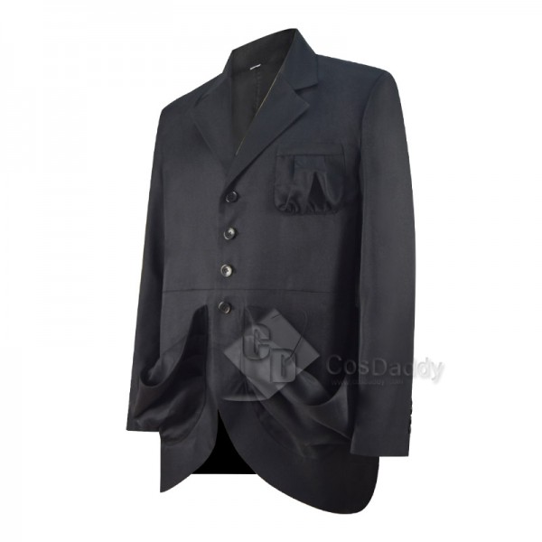 2nd Doctor Black Coat Doctor Who Replica Cosplay Costume