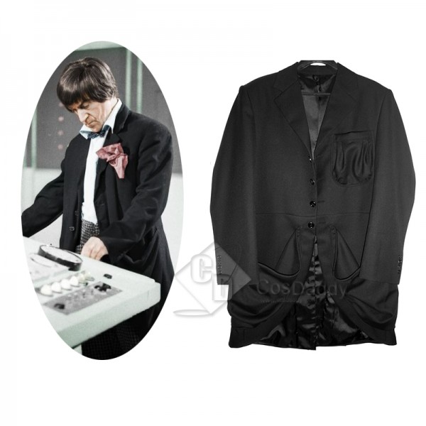 2nd Doctor Black Coat Doctor Who Replica Cosplay Costume