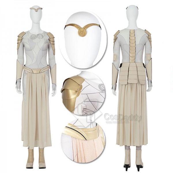 Eternals Thena Cosplay Costume Halloween Carnival Outfit Angelina Jolie Dress