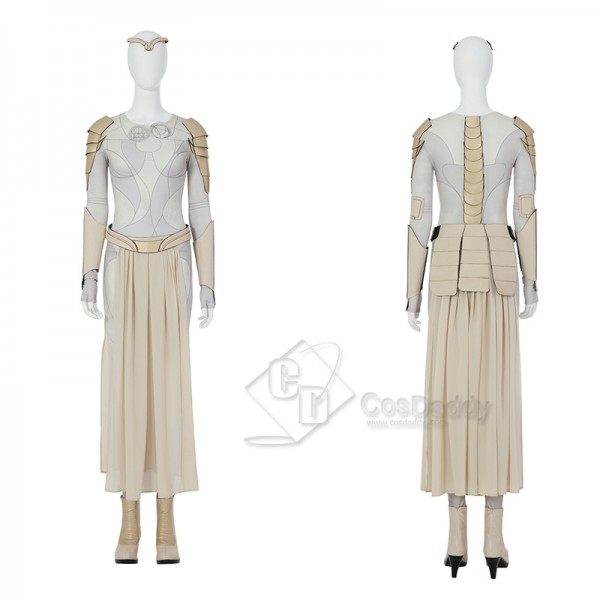 Eternals Thena Cosplay Costume Halloween Carnival Outfit Angelina Jolie Dress