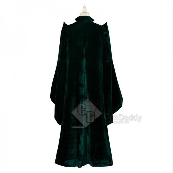 Harry Potter Professor Minerva McGonagall Cosplay Costume Green Robe Halloween Carnival Suit