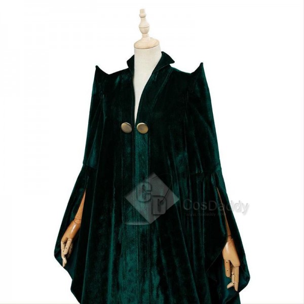 Harry Potter Professor Minerva McGonagall Cosplay Costume Green Robe Halloween Carnival Suit