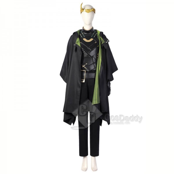 Loki 2021 Female Loki Sylvie Costumes Cloak Horns Lady Loki Halloween Cosplay Costumes