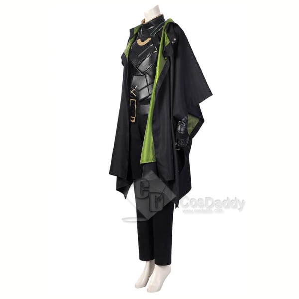 Loki 2021 Female Loki Sylvie Costumes Cloak Horns Lady Loki Halloween Cosplay Costumes