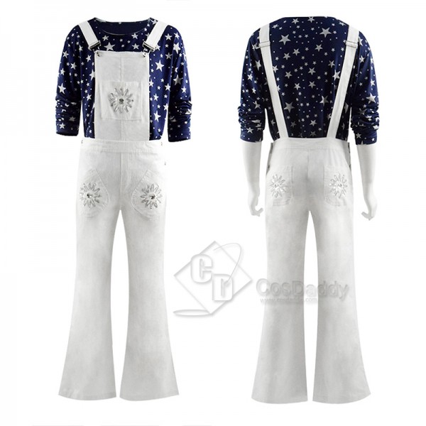 Rocketman Taron Egerton Cosplay Costume Top Pants Outfit For Adult Men