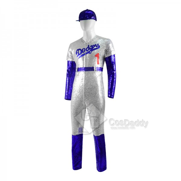 Rocketman Elton John Cosplay Costume Dodgers Baseball Jumpsuit For Kids Adult