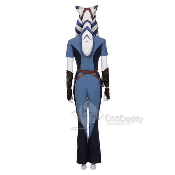 Star Wars The Clone Wars Season 7 Ahsoka Tano Jumpsuit Halloween Cosplay Costumes