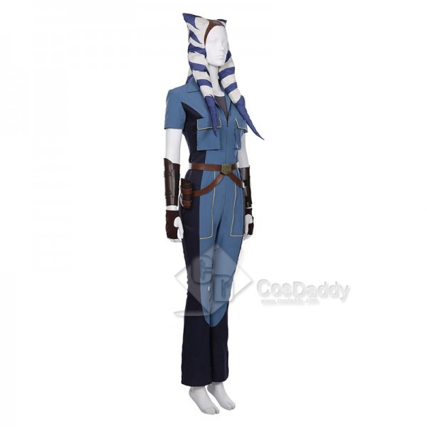 Star Wars The Clone Wars Season 7 Ahsoka Tano Jumpsuit Halloween Cosplay Costumes