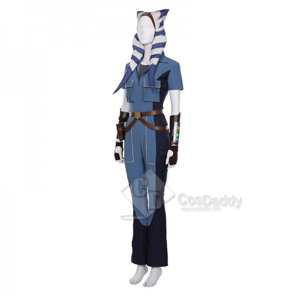 Star Wars The Clone Wars Season 7 Ahsoka Tano Jumpsuit Halloween Cosplay Costumes
