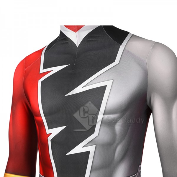 Power Rangers Kishiryu Sentai Ryusoulger Cosplay Costume Red Soldier Jumpsuit Bodysuit