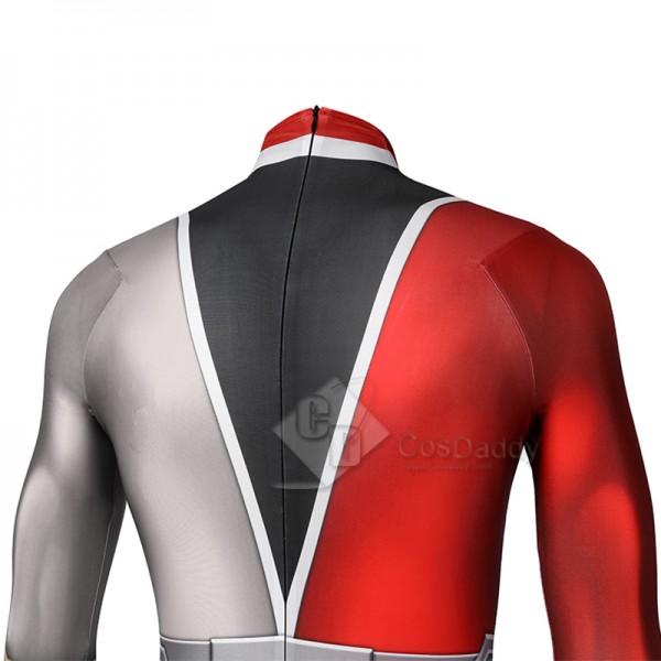 Power Rangers Kishiryu Sentai Ryusoulger Cosplay Costume Red Soldier Jumpsuit Bodysuit