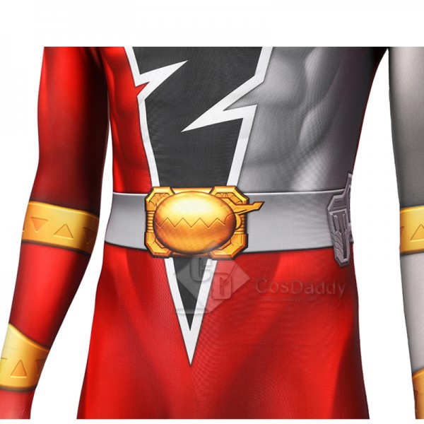 Power Rangers Kishiryu Sentai Ryusoulger Cosplay Costume Red Soldier Jumpsuit Bodysuit