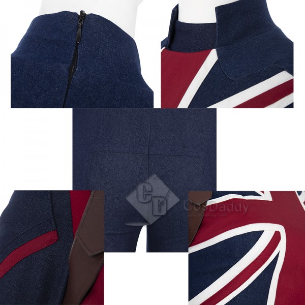 What If Peggy Carter Cosplay Costume Captain Carter Jumpsuit Super Soldier Outfit
