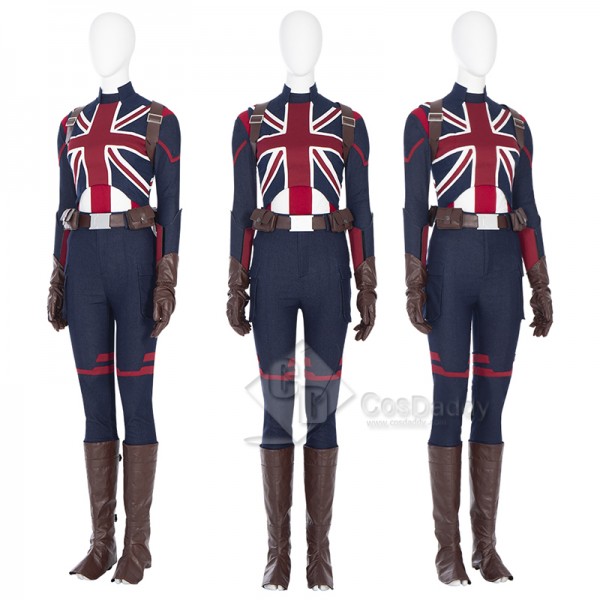 What If Peggy Carter Cosplay Costume Captain Carter Jumpsuit Super Soldier Outfit
