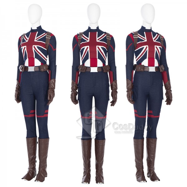What If Peggy Carter Cosplay Costume Captain Carter Jumpsuit Super Soldier Outfit