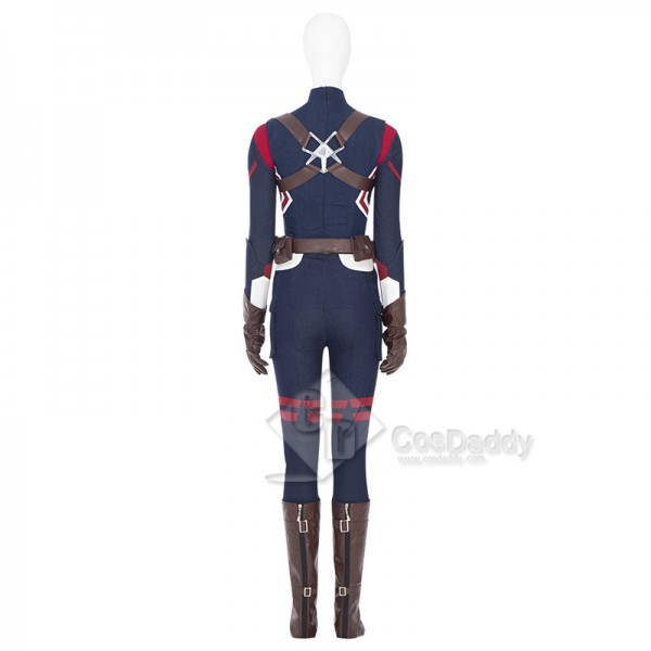 What If Peggy Carter Cosplay Costume Captain Carter Jumpsuit Super Soldier Outfit