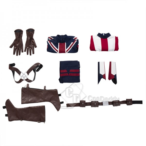 What If Peggy Carter Cosplay Costume Captain Carter Jumpsuit Super Soldier Outfit