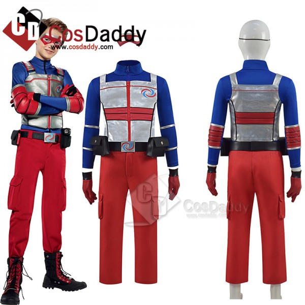 Kids Henry Danger Cosplay Costume Blue Jacket Uniform Halloween Carnival Suit