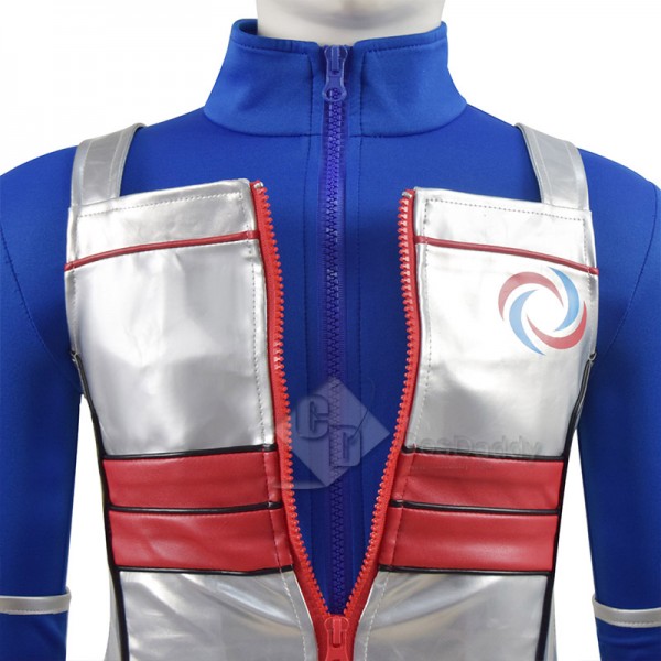 Kids Henry Danger Cosplay Costume Blue Jacket Uniform Halloween Carnival Suit