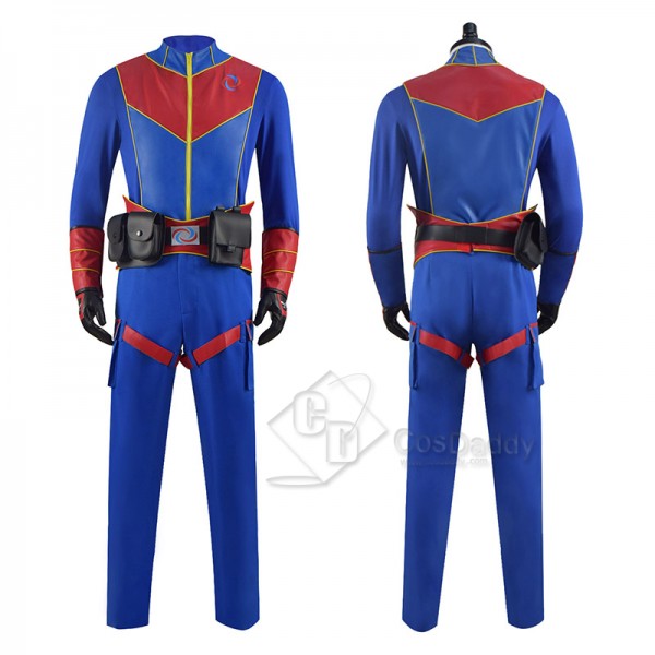 Henry Danger Cosplay Costume Captain Man Uniform Blue Red Suit For Men