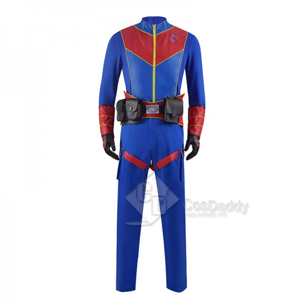 Henry Danger Cosplay Costume Captain Man Uniform Blue Red Suit For Men