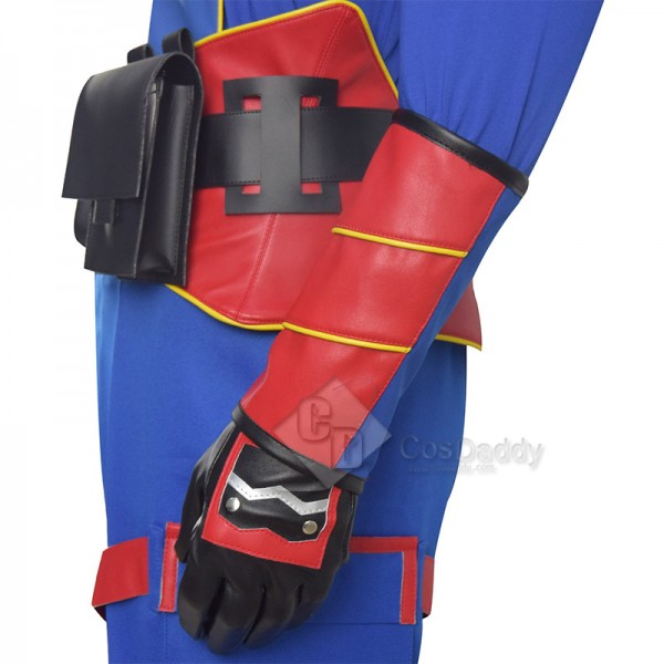 Henry Danger Cosplay Costume Captain Man Uniform Blue Red Suit For Men