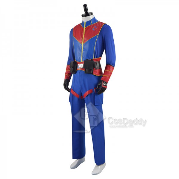Henry Danger Cosplay Costume Captain Man Uniform Blue Red Suit For Men