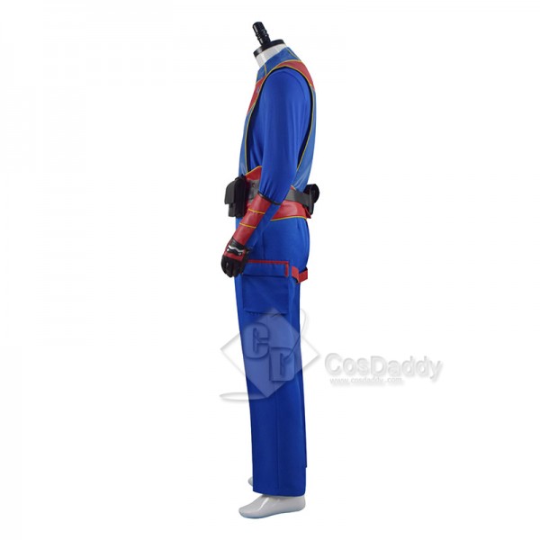 Henry Danger Cosplay Costume Captain Man Uniform Blue Red Suit For Men