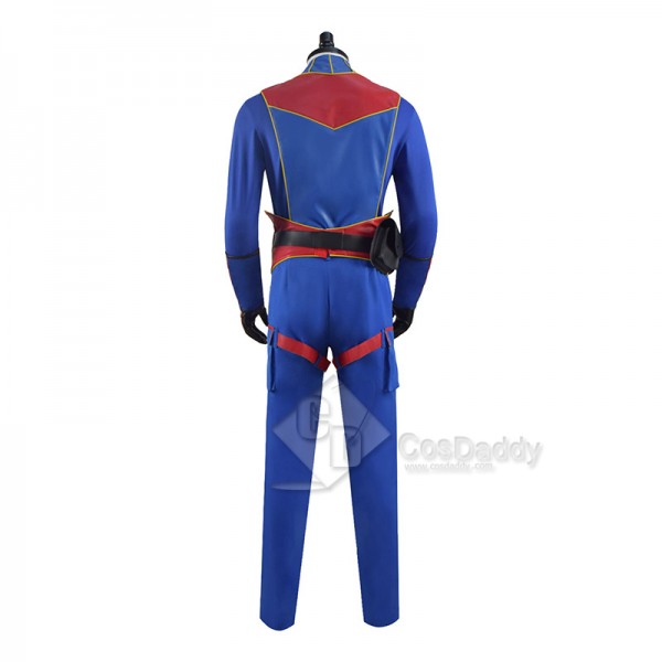 Henry Danger Cosplay Costume Captain Man Uniform Blue Red Suit For Men