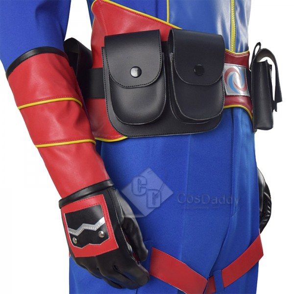 Henry Danger Cosplay Costume Captain Man Uniform Blue Red Suit For Men