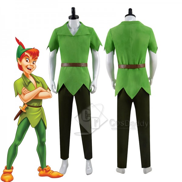 Disney Movie Peter Pan Cosplay Costume Green Fancy Outfit Halloween Suit
