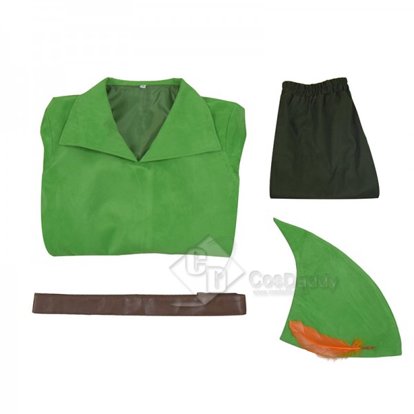 Disney Movie Peter Pan Cosplay Costume Green Fancy Outfit Halloween Suit