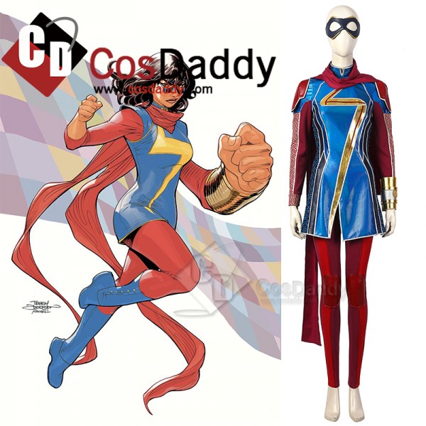 Ms. Marvel Kamala Khan Cosplay Costume Overgirl Ju...