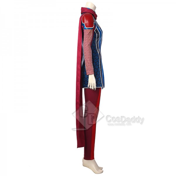 Ms. Marvel Kamala Khan Cosplay Costume Overgirl Jumpsuit Superhero Outfit