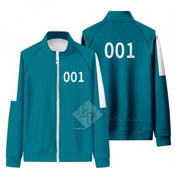 2021 South Korean Movie Squid Game Cosplay Costume  Jacket Pant Uniform Zipper Sportswear